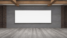 
Lightbox In Room Loft Style And Simple 3D Rendering
