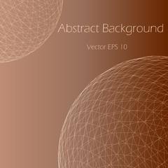 Sticker - Abstract  background with wire globe 