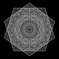 Fractal vector  decagon