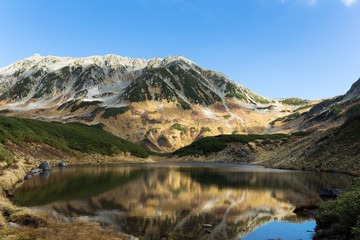 Wall Mural - Mikurigaike pond and Tateyama of Japan