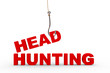 3d fishing hook and headhunting concept