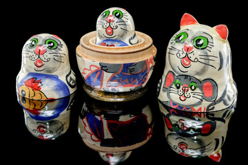 Russian Cat Nesting Doll