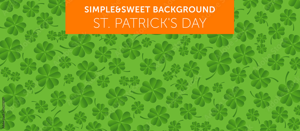 St. Patrick's Day Simple & Sweet Background vol.6 - obrazy, fototapety, plakaty 
