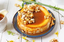 Cheesecake With Caramel And Popcorn