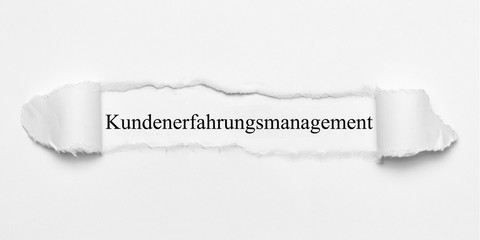 Wall Mural - Kundenerfahrungsmanagement auf weißen Papier