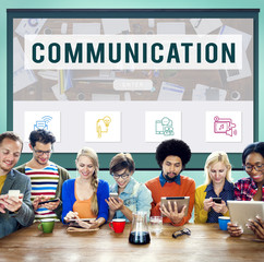 Sticker - Communication Online Connection Technology Concept