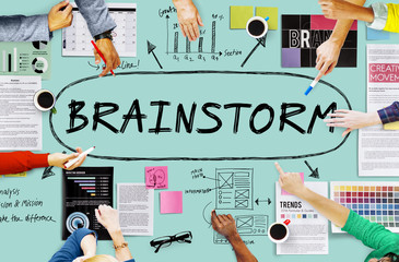 Canvas Print - Brainstorm Inspiration Ideas Analysis Concept