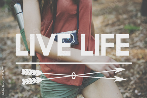 Fotografie, Obraz Live Your Life YOLO You Only LIve Once Concept