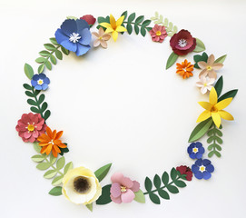 Flower Papercraft Art Activity Handmade Copy Space