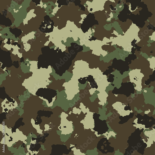 Fotografía vector military camouflage pattern in green colors