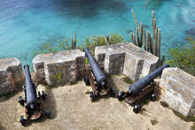 Fort Beekenburg Cannons On Curacao