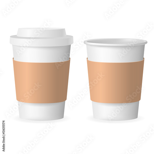 Coffee Takeaway Cup With Cover 3d Realistic Mockup Transparent Background Design Vector Illustration Coffee Takeaway Cup With Cover 3d Realistic Mockup Transparent Background Design Vector Illustration