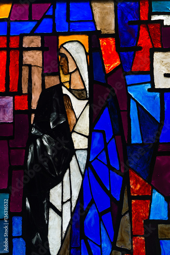 Obraz w ramie Stained glass church