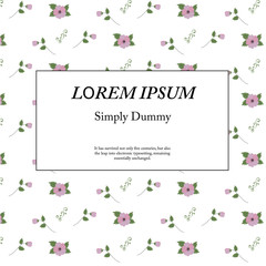 Poster -  retro floral pattern with flowers