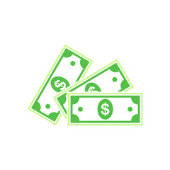 Sticker - Dollar flat icon. Vector illustration.