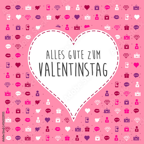 Alles Gute Zum Valentinstag Stock Vector Adobe Stock