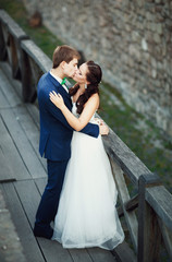 Wall Mural - Loving couple kissing