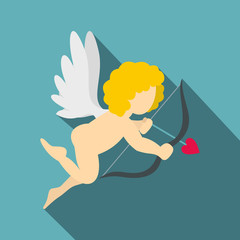 Wall Mural - Amur or Cupid icon, flat style
