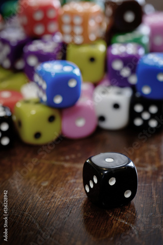 Pile of Dice for Gaming Gambling and Playing Games of Chance Poster