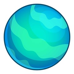 Wall Mural - Neptune planet icon, cartoon style