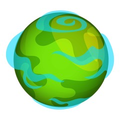 Wall Mural - Earth planet icon, cartoon style