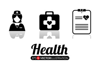 Wall Mural - medical care related icons image vector illustration design 