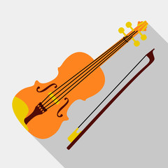 Poster - Violin icon, flat style