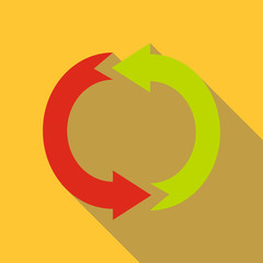 Poster - Cycle circle diagram icon, flat style