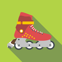 Poster - Roller-skates icon, flat style