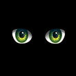 © iryna_khomenko - Cartoon eyes on black background. Anime style eyes in darkness. Vector Illustration