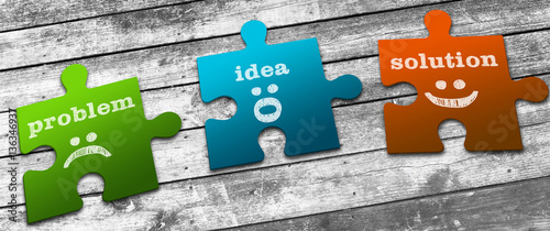 Cuadros en Lienzo Business Concept: Problems, Ideas & Solutions