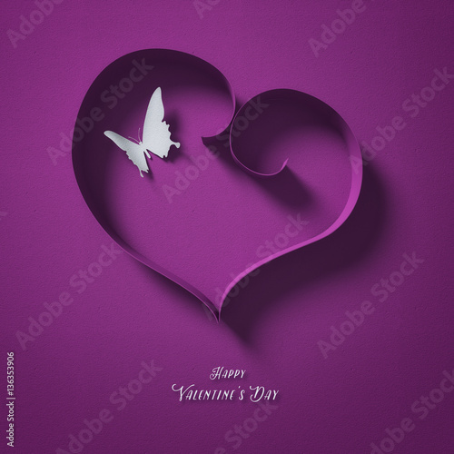 paper butterfly and heart ,...