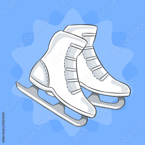 Ice skates cartoon Buy this stock vector and explore similar vectors at Adobe Stock Adobe Stock