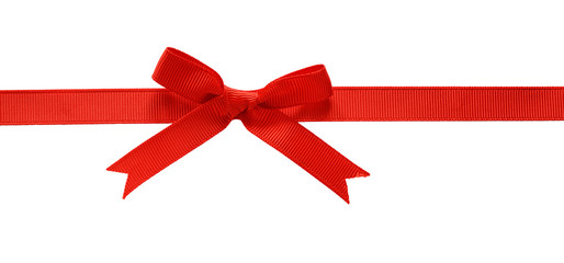 Wall Mural - Red rep ribbon bow