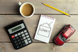 Home loan finances concept