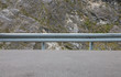 Guardrail on mountain road