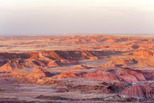 Colorful Sandstone Of Painted Desert In Petrified Forest National Park, Arizona
