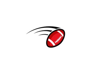 Wall Mural - Rugby ball logo