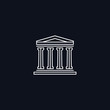 © Hollygraphic - Line Symbol, Ancient greek building, Architecture concept, vector design element