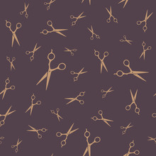 Seamless Pattern With Scissors