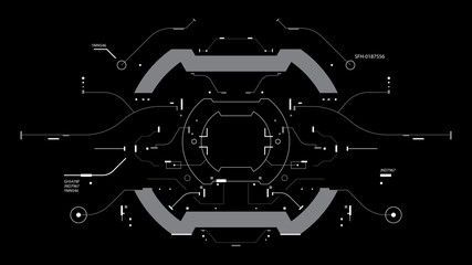 Wall Mural - Futuristic user interface