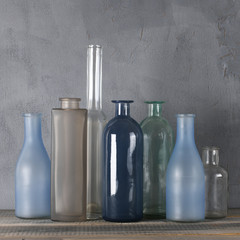 Canvas Print - Various bottles set