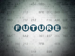 Time concept: Future on Digital Data Paper background