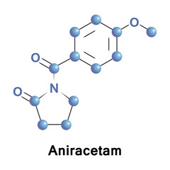 Canvas Print - Aniracetam is an ampakine nootropic of the racetam chemical class purported to be considerably more potent than piracetam. It is lipid-soluble and has possible cognition-enhancing effects.