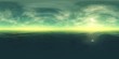 HDRI, environment map, Round panorama, spherical panorama, equidistant projection, sea sunset
