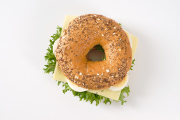 Poster - bagel sandwich with eggs and cheese