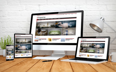 Fototapete - e-magazine screen multidevices