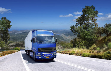 Wall Mural - Trailers carrying containers