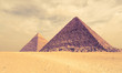 Great egyptian pyramids - Giza Plateau in Cairo.
