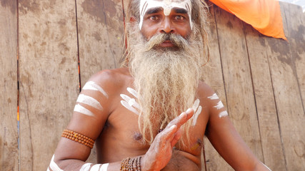 Sadhu man in Varanasi, India